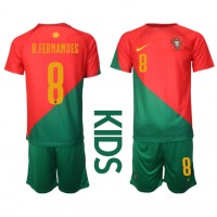 Dječji Nogometni Dres Portugal Bruno Fernandes #8 Domaci SP 2022 Kratak Rukav (+ Kratke hlače)